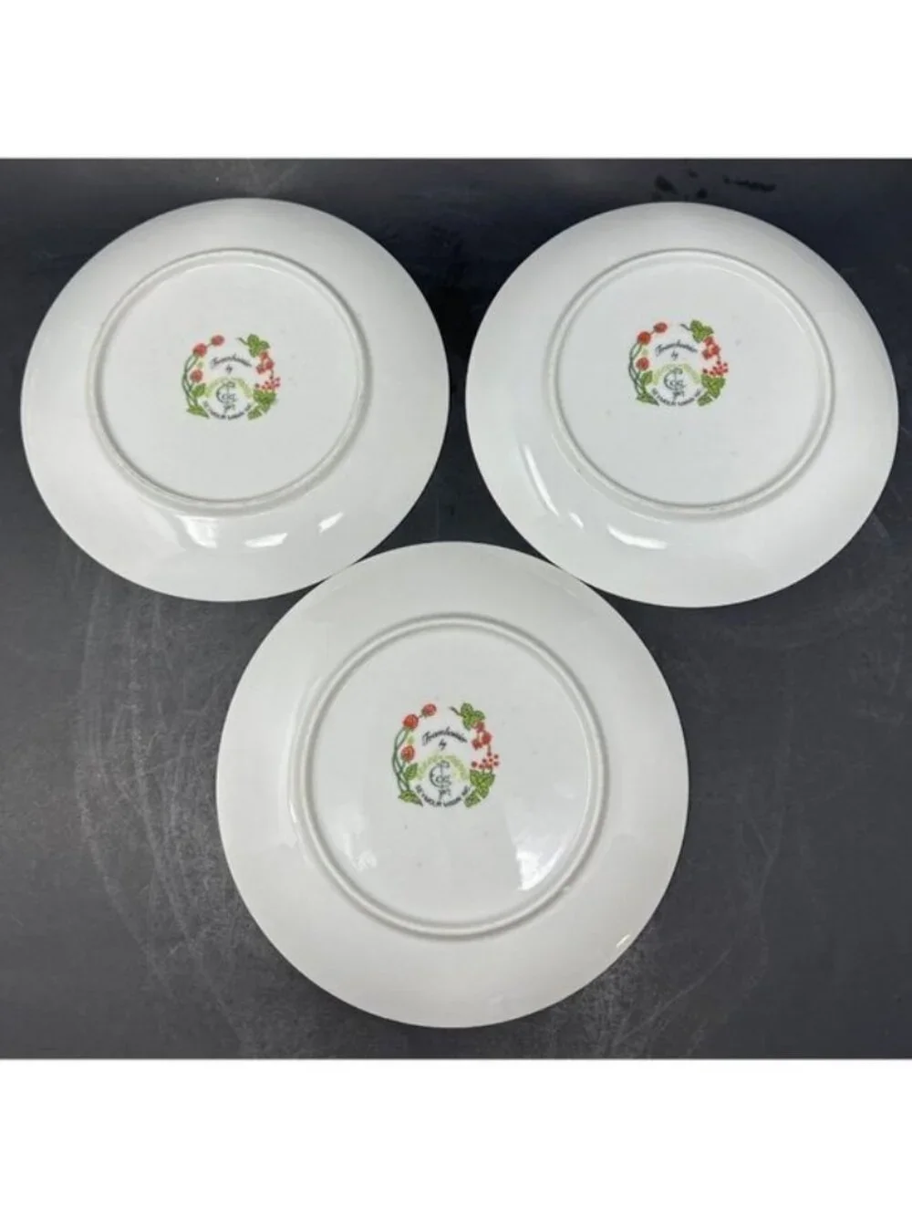 Vtg 1970s SEYMOUR MANN EDA FRAMBOISIER Salad Dessert Plates Set of 3 Raspberries - Picture 2 of 14